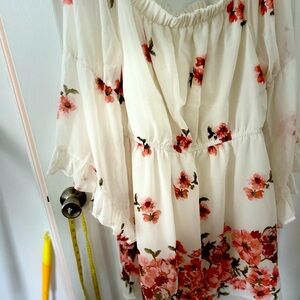 Floral Off-Shoulder Women Top